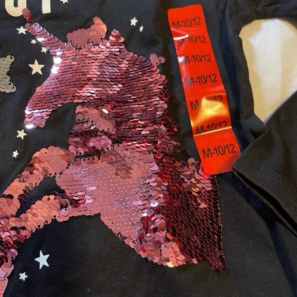 Vigoss Unicorn sequined Long Sleeve Tee